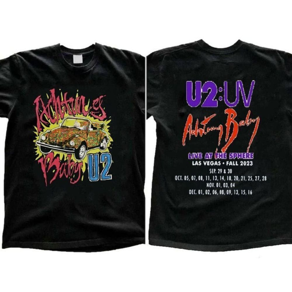 U2 Las Vegas Shirt U2 Ultraviolet Sphere 2 Sided T Shirts